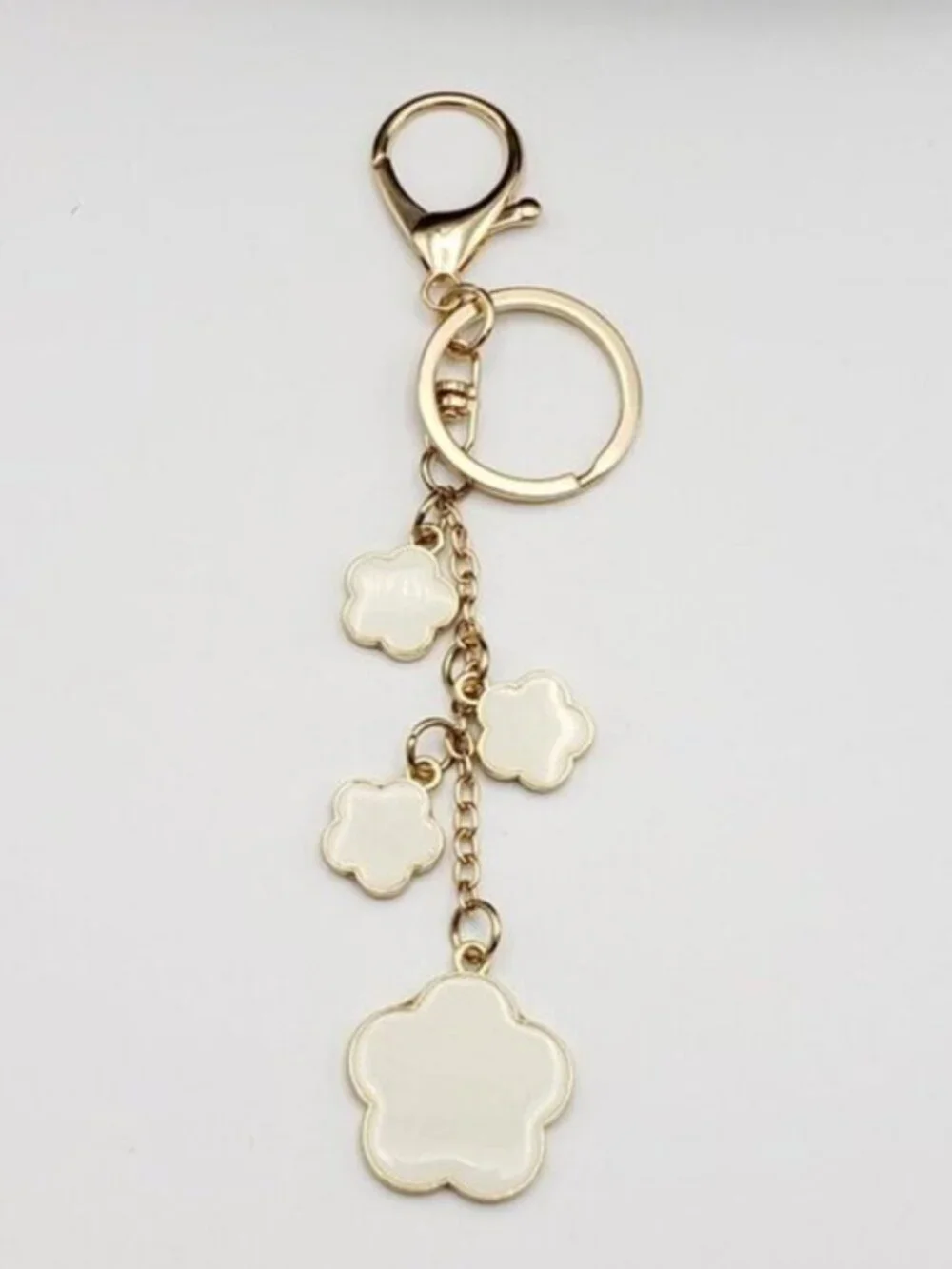 Louis Vuitton Gold Padlock 🔒 Key Set Authentic LV w/ Unbranded Flower Keychain